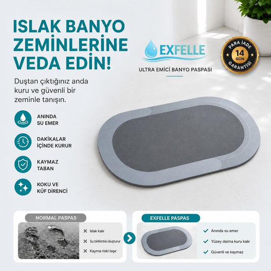 Exfelle Ultra Emici Banyo Paspası