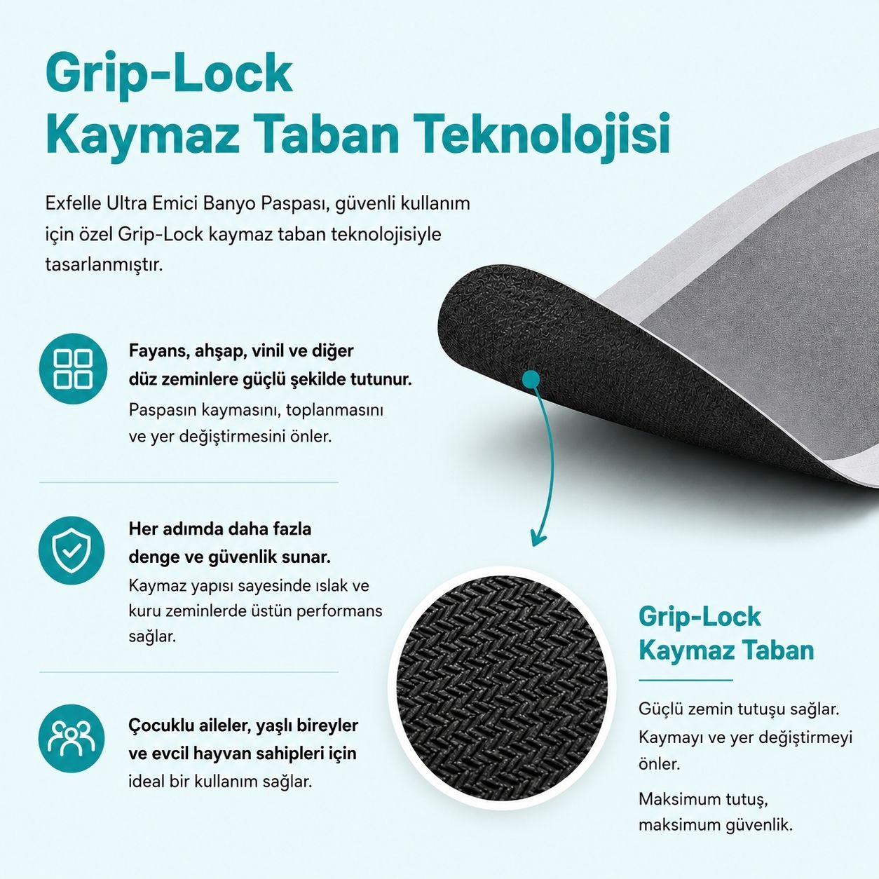 Exfelle Ultra Emici Banyo Paspası