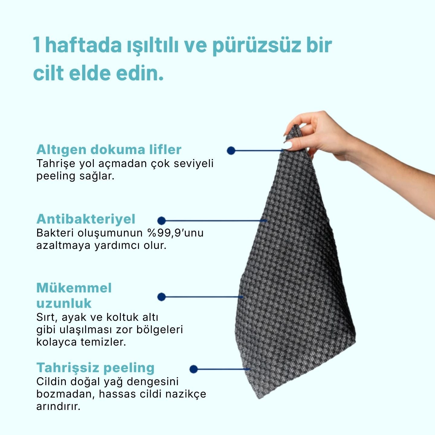 Exfelle Antibakteriyel Duş Lifi