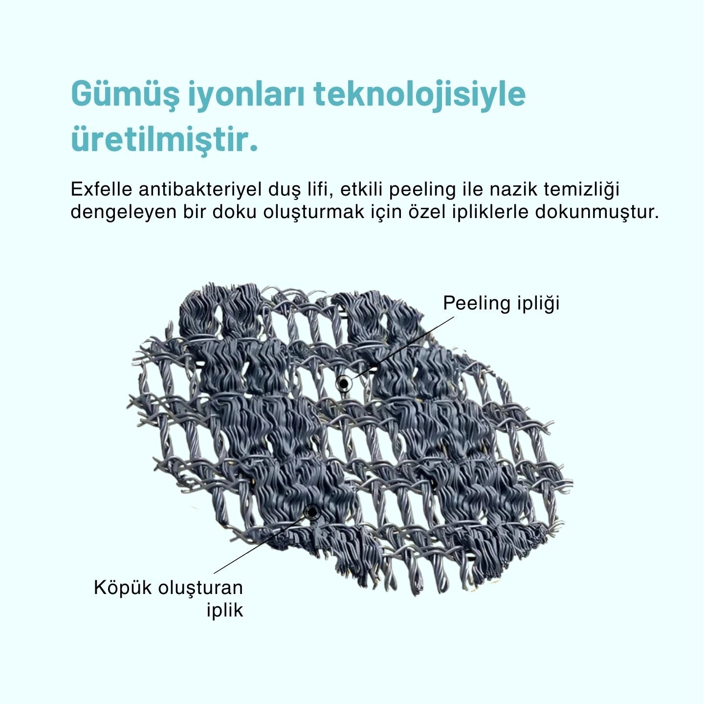 Exfelle Antibakteriyel Duş Lifi