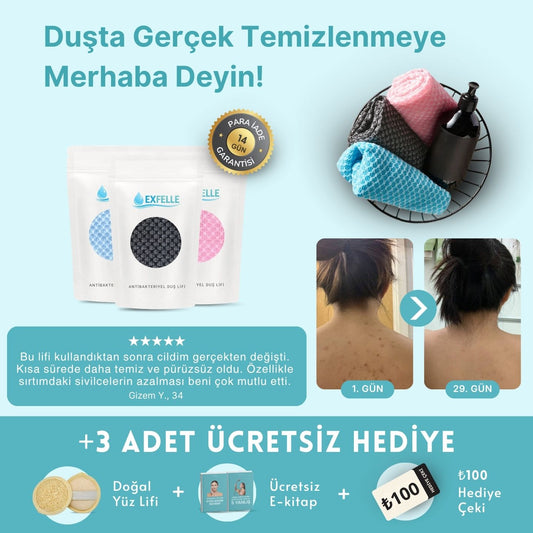 Exfelle Antibakteriyel Duş Lifi